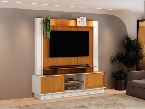 Home Átila 55" - Off White/Cedro