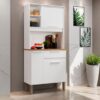 Armário Kit de Cozinha Lia 3 Portas 1 Gavetas - Branco