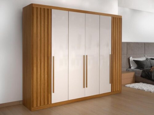 Guarda-Roupa Maldivas 6 Portas e 6 Gavetas - Cinamomo/Off White