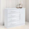 Cômoda 4 Gavetas e Sapateira Firenze Branco D Doro