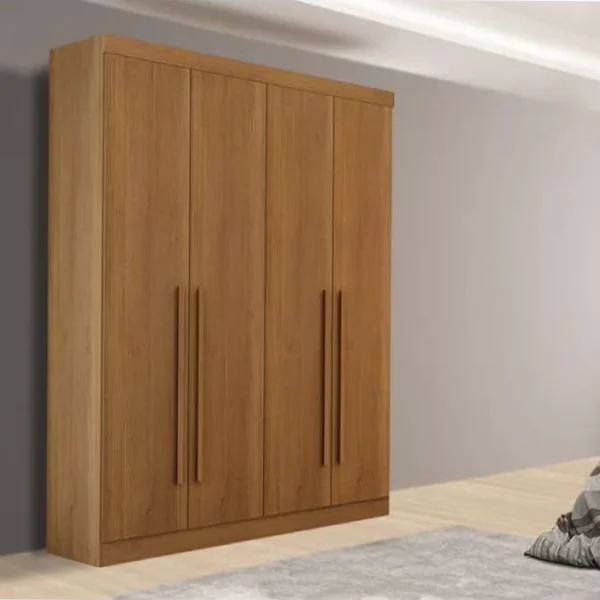 Guarda-Roupa Solteiro Da Vinci Plus 4 Portas 3 Gavetas Cinamomo MDF Larg. 1.85m D Doro