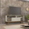 Rack Bancada NT 1180 Larg.1.35m TV até 50 Polegadas Freijó/Off Notável