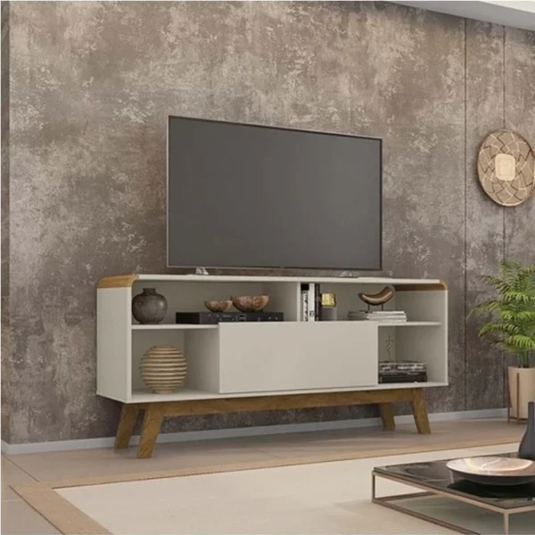 Rack Lazuli Off White TV até 55 Polegadas Larg. 1.35m Bechara