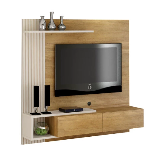 Home Suspenso Los Angeles TV até 60 Polegadas Cinamomo/Off Larg. 1.60m Valdemóveis