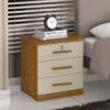 Mesa de Cabeceira 011 Luxo Cinamomo/Off JL Móveis