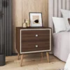 Mesa de Cabeceira Ipanema Nogal/Off White Bechara