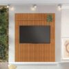 Painel Riso Ripado S/Nicho TV até 65 Polegadas Larg. 1.82m Cinamomo JCM