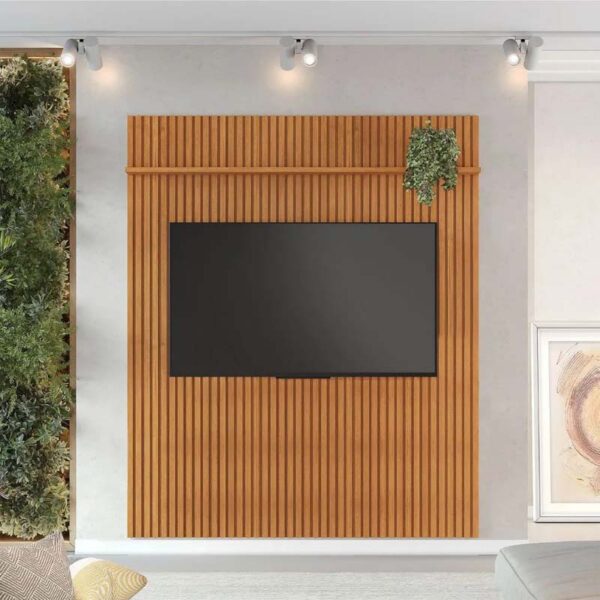 Painel Riso Ripado S/Nicho TV até 65 Polegadas Larg. 1.82m Cinamomo JCM