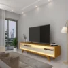 Rack Bancada Requinte Larg. 1.72m TV até 65 Polegadas Naturale/Off Gelius