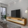 Rack Bancada Requinte Larg.2.12m TV até 75 Polegadas Naturale/Off Gelius