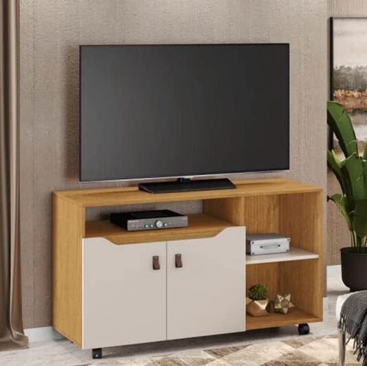 Rack Seleto para TV até 49 Polegadas Cinamomo/Off JCM