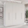 Guarda-Roupa Casal Recife 6 Portas 2 Gavetas Larg. 1.80m Branco Sallêto