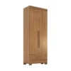 Guarda-Roupa Solteiro Smart Plus 2 Portas 1 Gaveta Larg. 0.85m (GR2123) Cinamomo Com Pés Rodial Móveis
