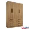 Guarda-Roupa Solteiro Mônaco 4 Portas 8 Gavetas Cinamomo Larg. 1.60m D Doro
