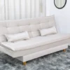 Sofá Cama Premium Larg. 1.80m Veludo Bege 2269