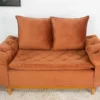 Sofá 2 lugares Bélgica 1.60m Veludo Terracota