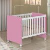 Berço Mini Cama Catatau New 70 Rosa/Branco