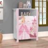 Cômoda Lara Princesa - 3G1N Branco/Rosa J A Moveis