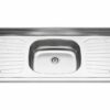 Pia de Aço Inox Com Válvula Tramontina – 1.20×0.52×0.11m