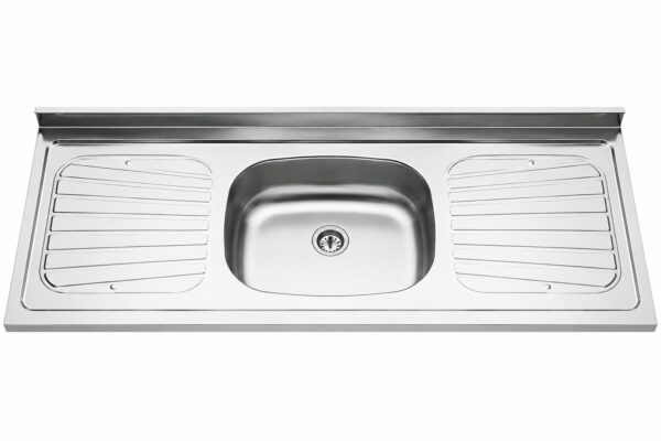 Pia de Aço Inox Com Válvula Tramontina – 1.20×0.52×0.11m